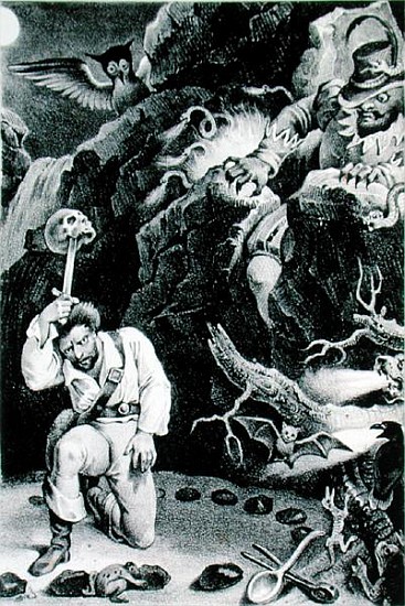 Scene from the opera ''Der Freischutz'' Carl Maria von Weber (1786-1826) lithographAdam et Hostein de (after) Johann Heinrich Ramberg