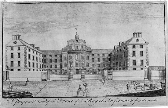 A Perspective View of the Front of the Royal Infirmary from the north, c.1746 de (after) John Elphinstone