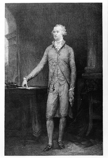 Alexander Hamilton, after the painting of 1792 de (after) John Trumbull