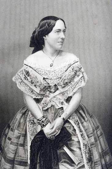 Clara Novello (1818-1908) ; engraved by D.J. Pound from a photograph, from ''The Drawing-Room of Emi de (after) John Jabez Edwin Paisley Mayall