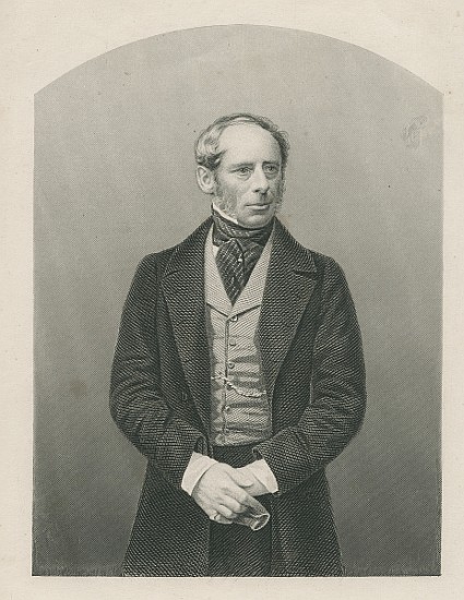 Sir John Somerset Pakington ; engraved by D.J. Pound from a photograph, from ''The Drawing-Room of E de (after) John Jabez Edwin Paisley Mayall