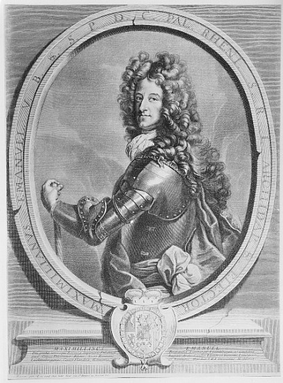 Maximilian II Emanuel, Elector of Bavaria; engraved by Cornelis Vermeulen de (after) Joseph Vivien