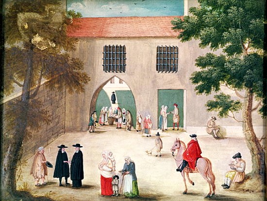 Distributing Alms to the Poor, from ''L''Abbaye de Port-Royal'', c.1710 de (after) Louise Madelaine Cochin
