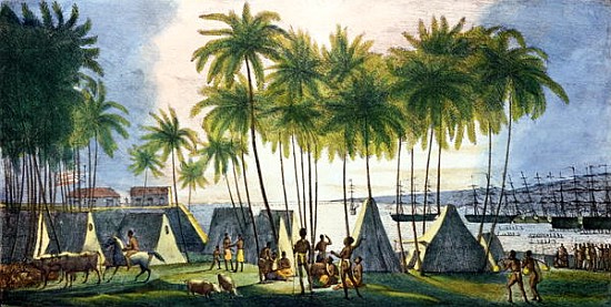 Port of Hanarourou in the Sandwich Islands, from ''Voyage Pittoresque autour du Monde''; engraved by de (after) Ludwig (Louis) Choris