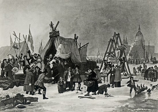The Fair on the Thames, February 4th 1814, engraving by Reeve de (after) Luke Clennell