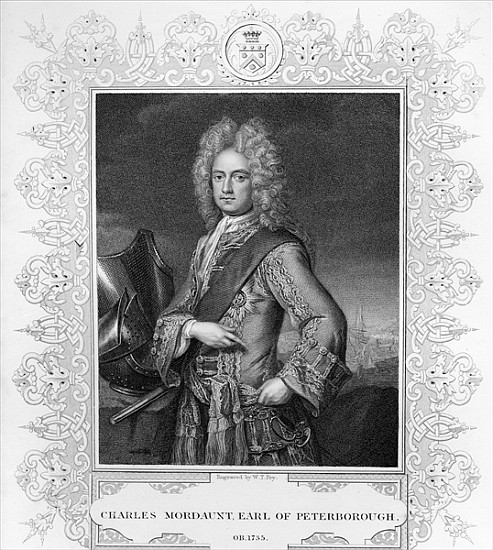 Charles Mordaunt, Earl of Peterborough; engraved by W.T. Fry de (after) Michael Dahl