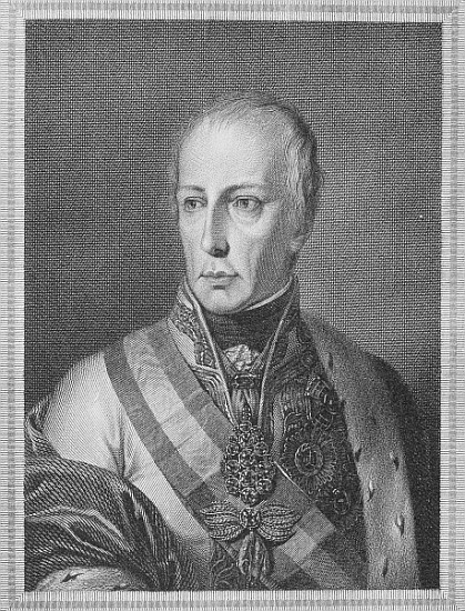 Francis II, Holy Roman Emperor; engraved by Giuseppe Longhi de (after) Natale Schiavoni