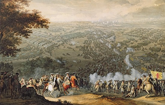 The Battle of Poltava; engraved by one of the Nicolas Larmessin family de (after) Pierre-Denis Martin