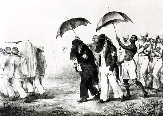 Negro Funeral Procession, from ''Voyage a Surinam'', de (after) Pierre J. Benoit