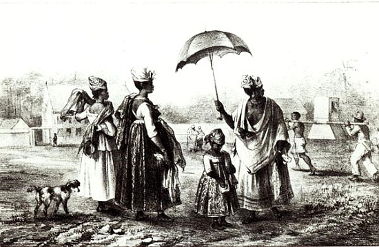 Negroes Traders with Children, from ''Voyage a Surinam'',1839 de (after) Pierre J. Benoit