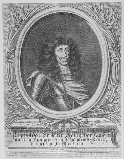 Leopold I, Holy Roman Emperor; engraved by Bartholomaus Kilian II de (after) Sebastian van Dryweghen