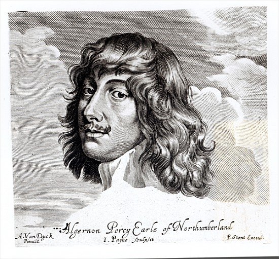 Portrait of Algernon Percy, Tenth Earl of Northumberland (1602-1668); engraved by John Payne (fl. 16 de (after) Sir Anthony van Dyck