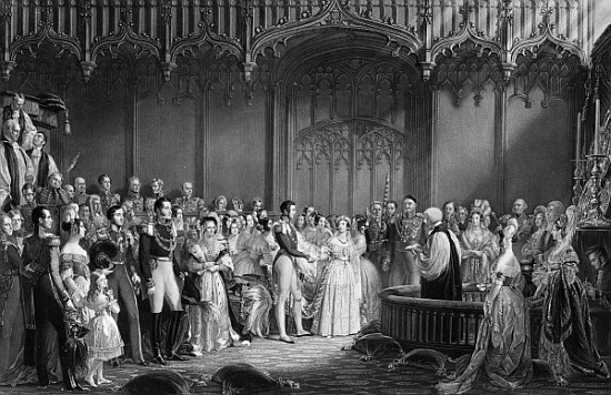 Marriage of Queen Victoria (1819-1901) and Prince Albert (1819-61) at St. James''s Palace on 10th Fe de (after) Sir George Hayter
