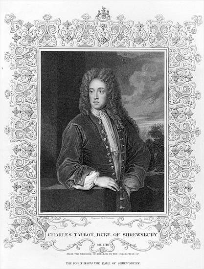 Charles Talbot, Duke of Shrewsbury; engraved by J. Cochran de (after) Sir Godfrey Kneller