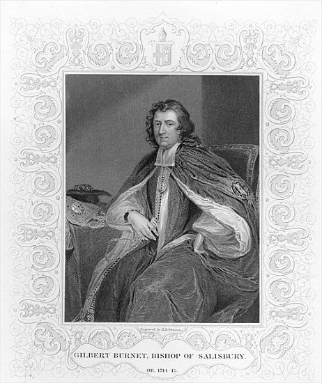 Gilbert Burnet, Bishop of Salisbury; engraved by H. Robinson de (after) Sir Godfrey Kneller