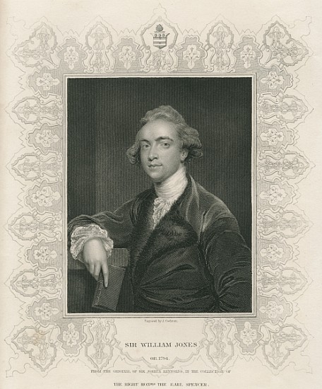 Sir William Jones from ''Gallery of Portraits'', published in 1833 de (after) Sir Joshua Reynolds