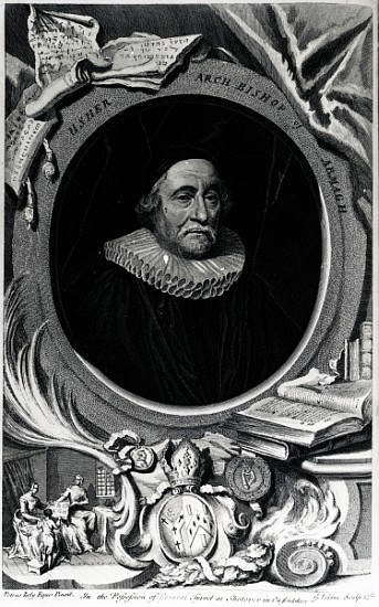 James Ussher; engraved by George Vertue de (after) Sir Peter Lely