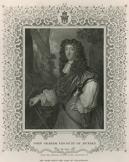 John Graham of Claverhouse, 1st Viscount of Dundee, from ''Lodge''s British Portraits'' de (after) Sir Peter Lely