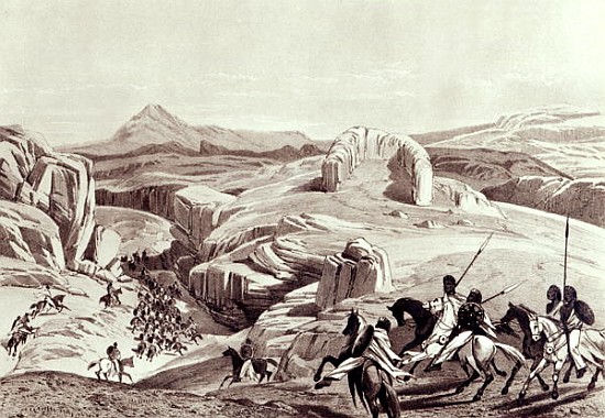 Wadela Plateau (Abyssinian Horsemen); engraved by J.Ferguson de (after) Sir Richard Rivington Holmes