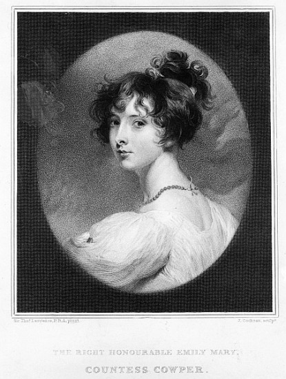 Emily Mary, Countess Cowper de (after) Sir Thomas Lawrence