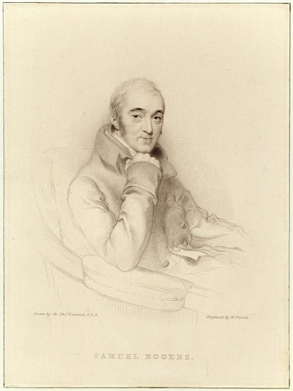 Samuel Rogers; engraved by William Finden de (after) Sir Thomas Lawrence