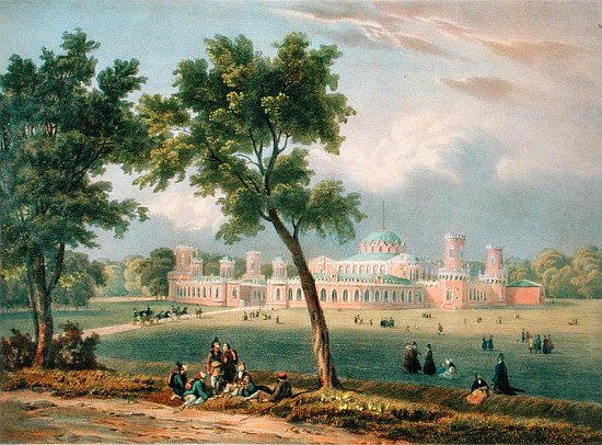 The Peter the Great Palace in Moscow, printed Edouard Jean-Marie Hostein (1804-89), published by Lem de (after) V. Adam