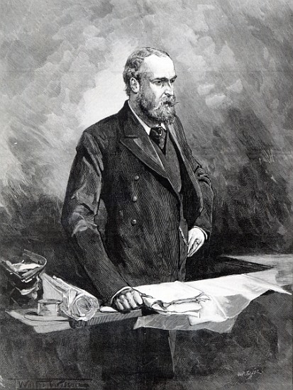 Charles Stewart Parnell, in the witness box during the Special Commission investigating alleged link de (after) Walter Wilson