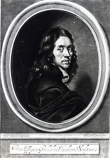 Self-portrait; engraved by John Fillian, c.1658-70 de (after) William Faithorne