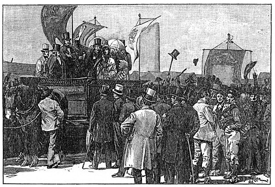 The Chartist Demonstration on Kennington Common, 10th April 1848 de (after) William Barnes Wollen