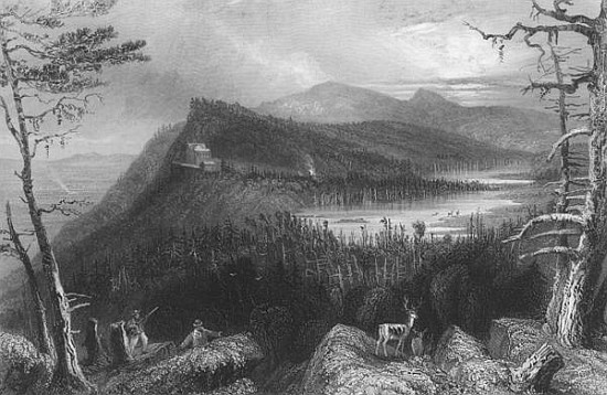 The Two Lakes and the Mountain House on the Catskills de (after) William Henry Bartlett