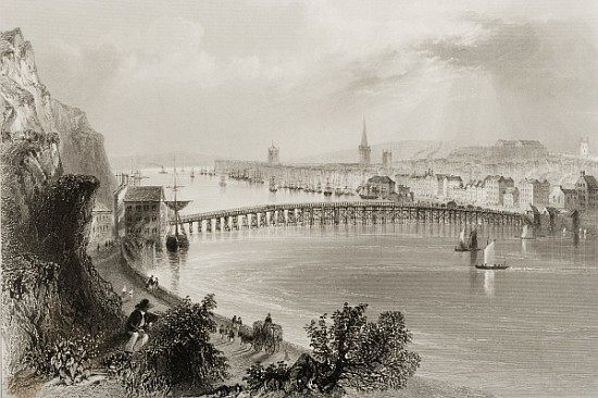 Waterford, Ireland, from ''Scenery and Antiquities of Ireland'' de (after) William Henry Bartlett