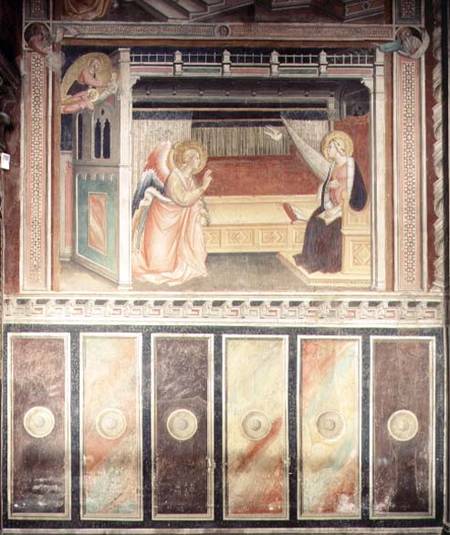 Annunciation, in the Cappella del Sacro Cingolo de Agnolo/Angelo di Gaddi