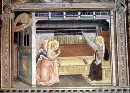 The Annunciation, detail from the cycle of The Life of the Virgin and the Sacred Girdle from the Cap de Agnolo/Angelo di Gaddi