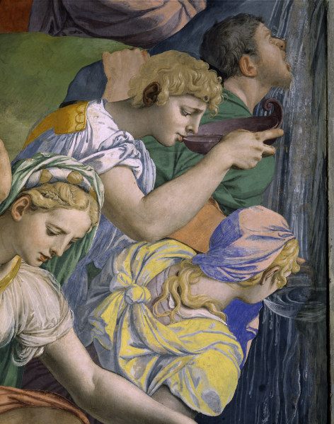 A.Bronzino, Moses beats water, Detail de Agnolo Bronzino