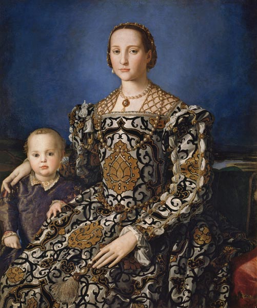 Eleonora of Toledo with her son Giovanni de Agnolo Bronzino
