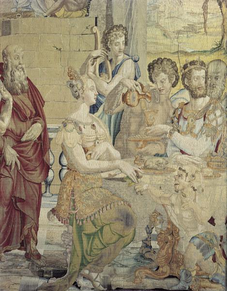 Gastmahl des Pharao / Bildteppich 1549 de Agnolo Bronzino