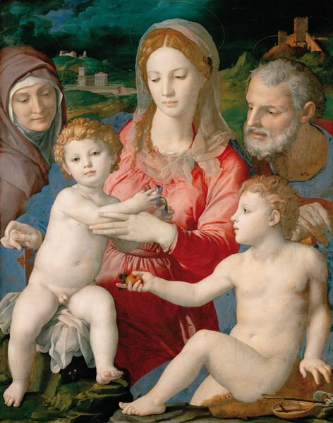 The Holy Family with Saints Anne and John the Baptist de Agnolo Bronzino