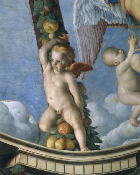 Bronzino, Putto with fruit garland