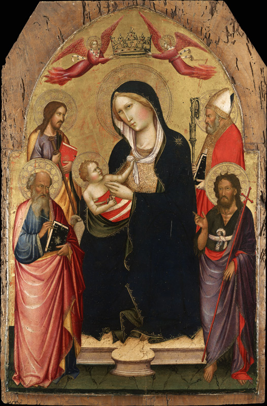 Madonna and Child with Saints John the Evangelist, John the Baptist, James of Compostela and Nichola de Agnolo Gaddi