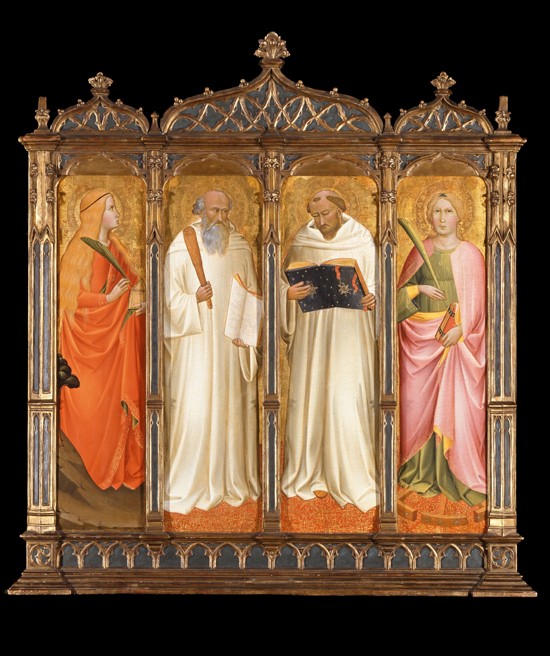 Saints Mary Magdalene, Benedict, Bernard of Clairvaux and Catherine of Alexandria de Agnolo Gaddi