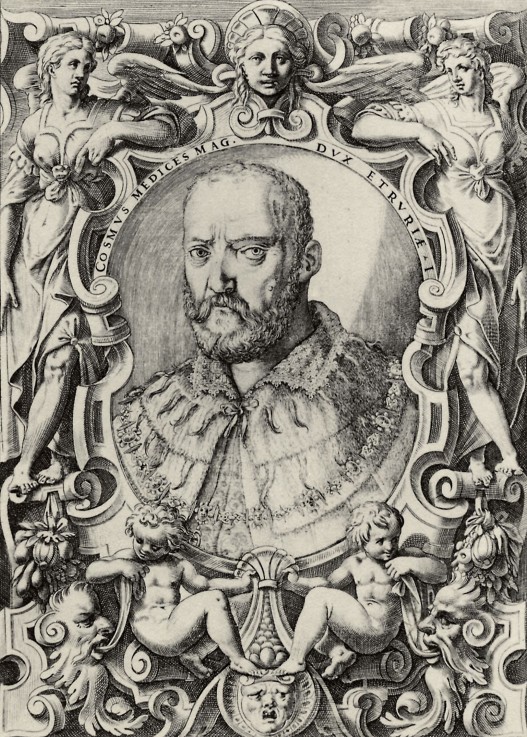 Portrait of Grand Duke of Tuscany Cosimo I de' Medici (1519-1574) de Agostino Carracci