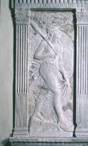 Virgo represented by Ceres from a series of reliefs depicting the planetary symbols and signs of the