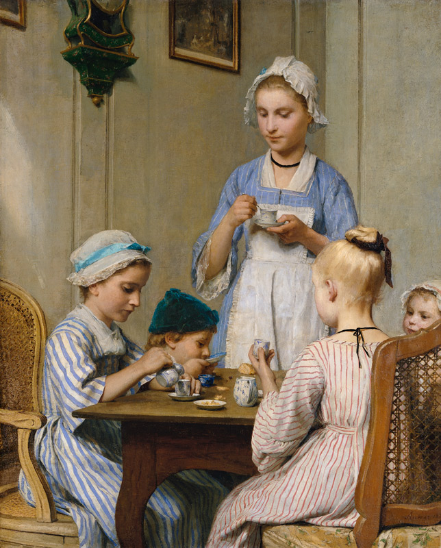 The child breakfast. de Albert Anker