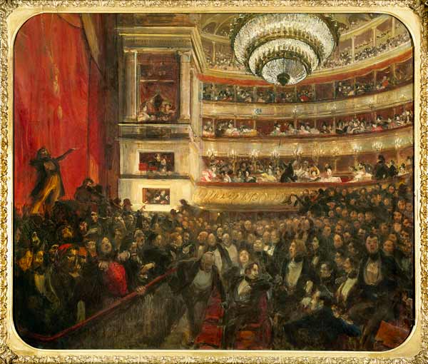 Performance of 'Hernani' by Victor Hugo (1802-85) in 1830 de Albert Besnard