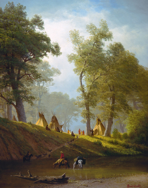 The Wolf River, Kansas de Albert Bierstadt