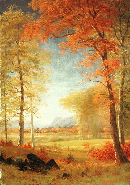 Autumn In America, Oneida County, New York de Albert Bierstadt