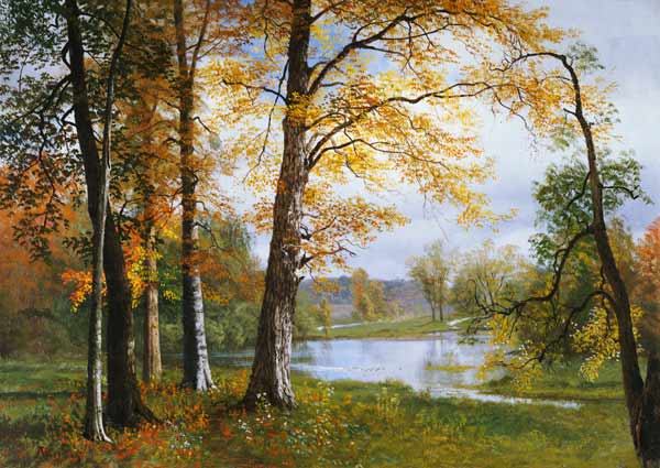 Ein ruhiger See. de Albert Bierstadt