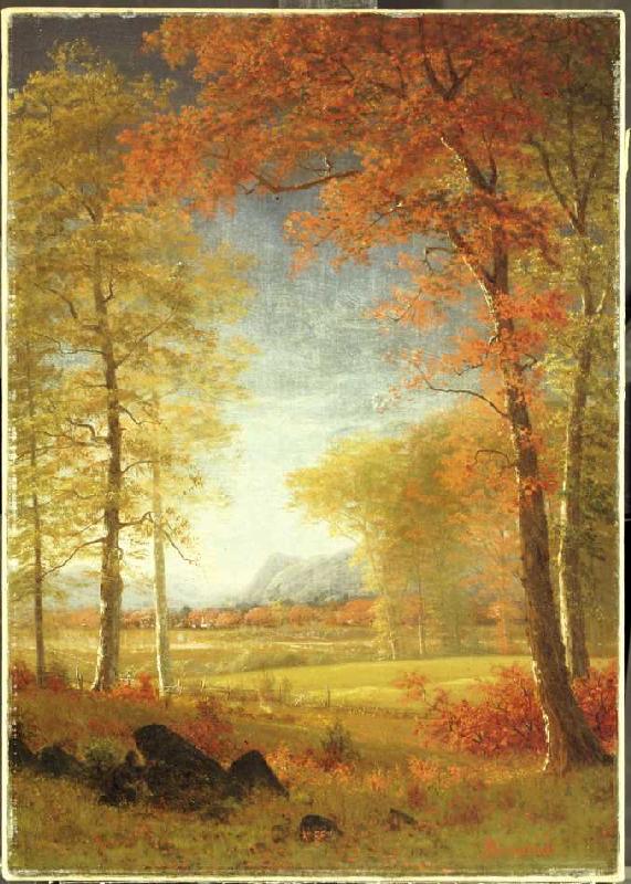 Herbst in Oneida County, New York. de Albert Bierstadt