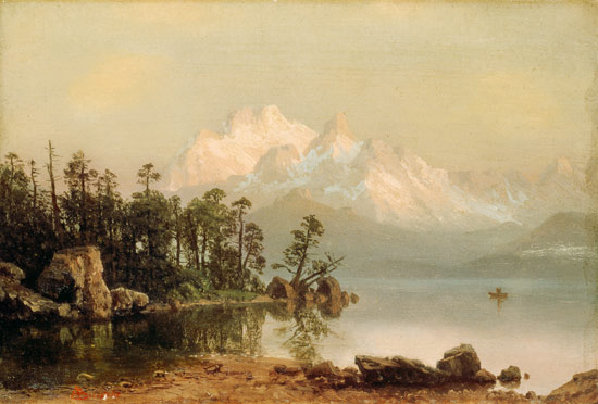 Mountain Canoeing de Albert Bierstadt