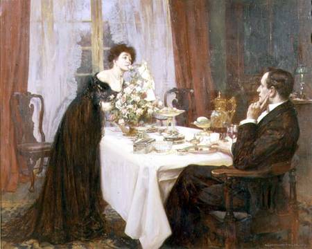 The Anniversary, "I love thee to the level of everyday's most quiet need" - Elizabeth Barrett Browni de Albert Chevallier Tayler